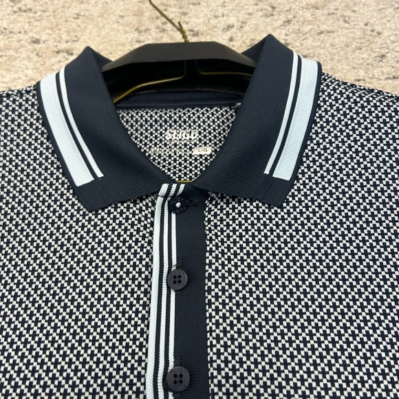 Sligo men’s L golf shirt EUC super fun- hard to picture pattern is blurry- nice! - Picture 2 of 14
